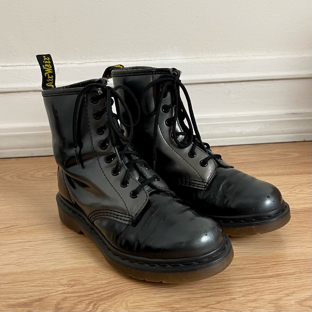 Dr. Martens 1490 Silver Ombré Metallic Boots - Picture 3 of 15